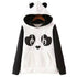 Women's Cotton Hoodie - Color Block Black & White White M / Fall / Winter - menochic